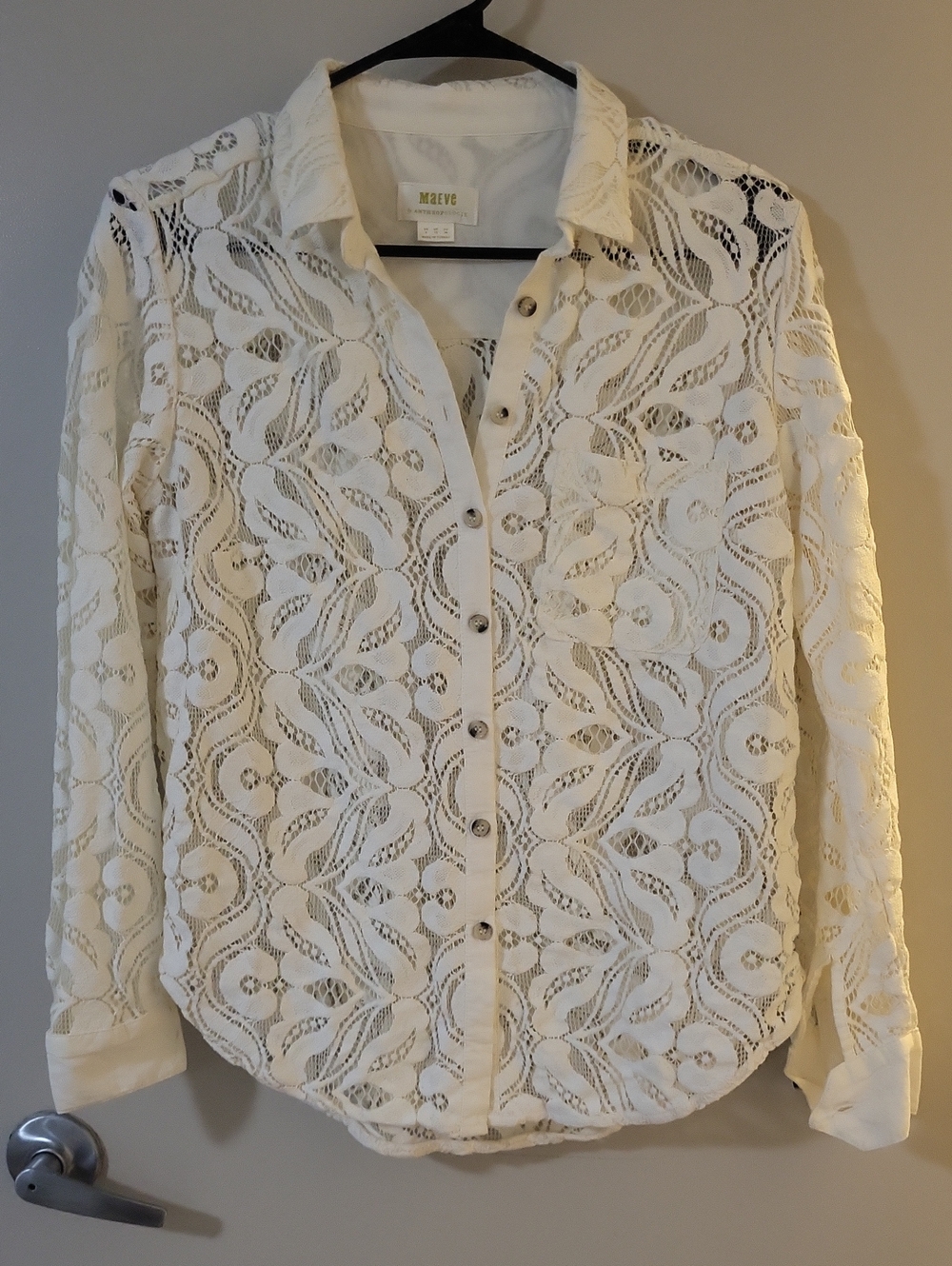 Mauve By Anthropolofie Lace Blouse